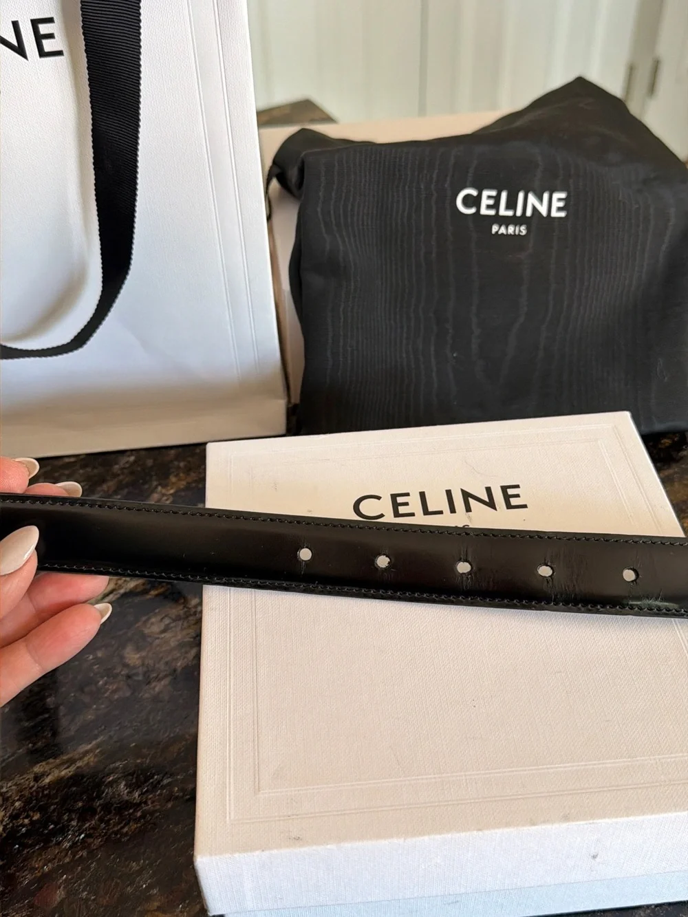 Celine Leather Woman’s Belt Size 75 - Picture 9 of 9